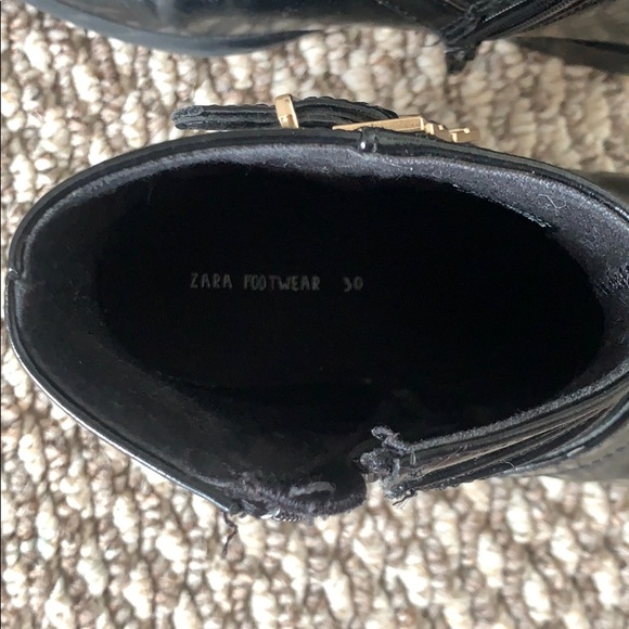 Zara kids black buckle ankle booties 30 / 12.5 - Picture 6 of 8
